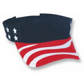 Cotton Twill USA Flag Pattern Precurved Visor